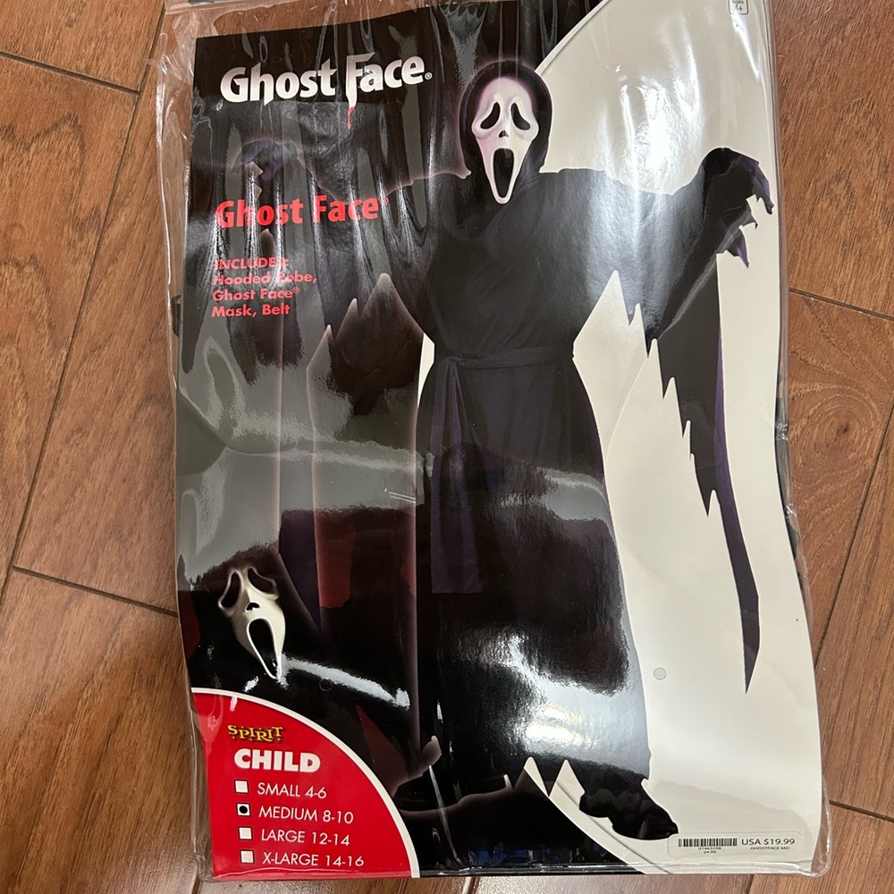 Halloween Costume - Ghost Face - Excellent Condition